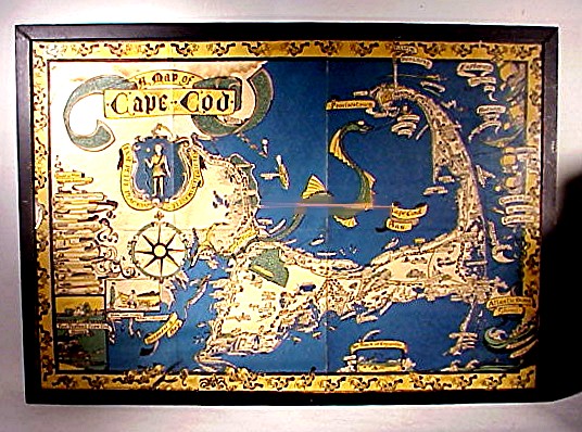 Antique printed map of Cape Cod by Melanie  Elizabeth Leonard