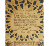 Antique pronted and written birth certificate 1821