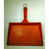Antique red painted dust pan