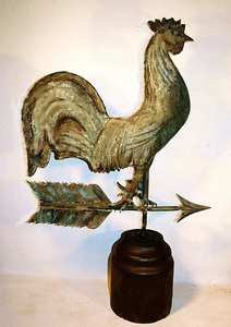 Antique ROOSTER WEATHERVANE by Fiske