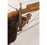 Antique sailor-made three masted ship model