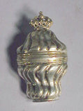 Antique Scandavian silver box with crown