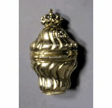 Antique Scandavian silver box with crown
