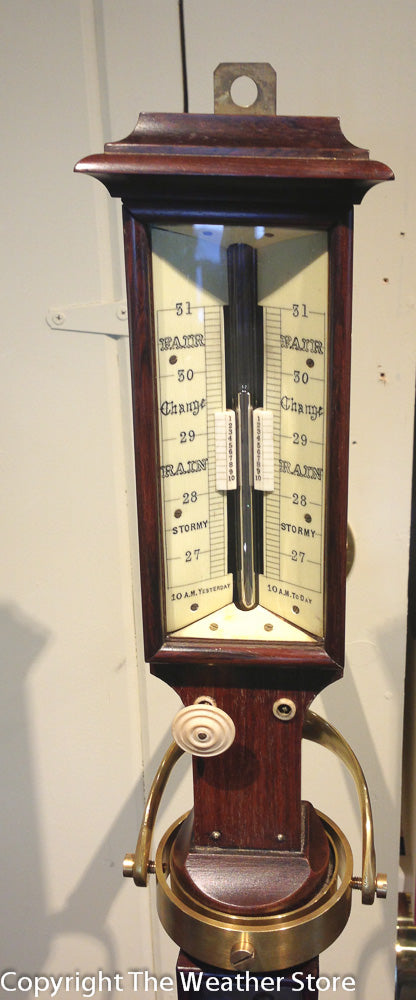 Antique Scottish Marine Barometer Sympiesometer