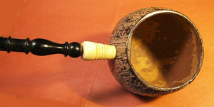 Antique scrimshaw coconut water dipper