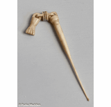 Antique Scrimshaw Crochet Hook with Hands