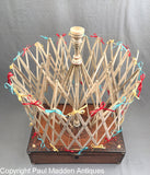 Antique Scrimshaw Double Swift Inlaid Box