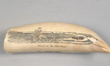 Antique Scrimshaw Sperm Whale Tooth by The Naval Engagement Engraver - Wreck of the Sir Charles Price