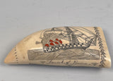 Antique Scrimshaw Sperm Whale Tooth - Daniel of London by the Brittania Engraver