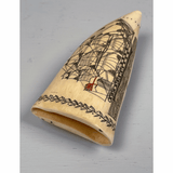 Antique Scrimshaw Sperm Whale Tooth - Daniel of London by the Brittania Engraver