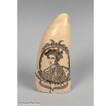 Antique Scrimshaw Tooth George Washington