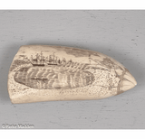 Antique Scrimshaw Tooth with Nantucket Harbor