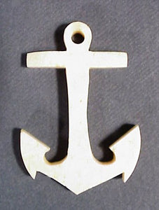 Antique scrimshaw whalebone decorative anchor