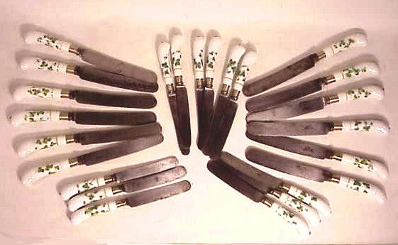 Antique set of 12 large and small knives.