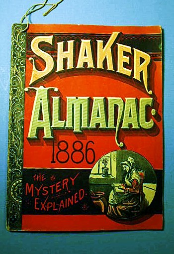 Antique SHAKER  ALMANAC booklet 1886.