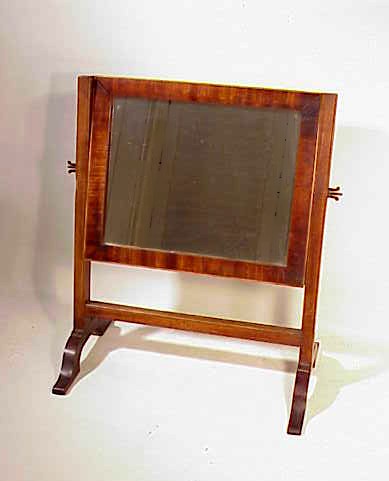 Antique Sheraton style dressing looking-glass.