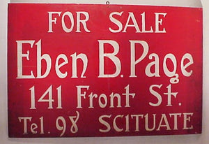 Antique sign from SCITUATE