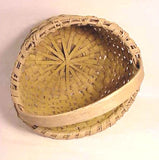 Antique splint basket painted a whalebone color