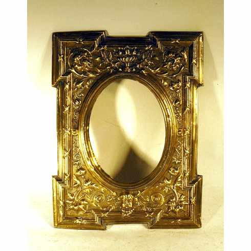 Antique stamped brass frame