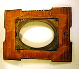 Antique stamped brass frame