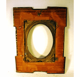 Antique stamped brass frame