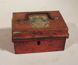 Antique tole tin miniature box