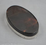 Antique Tortoise Shell Snuff Box with Ivory Miniature