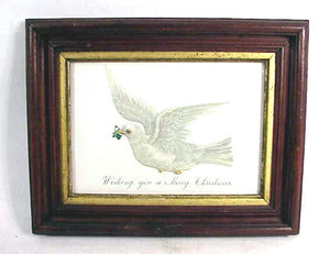 Antique Victorian print 'Merry Christmas"