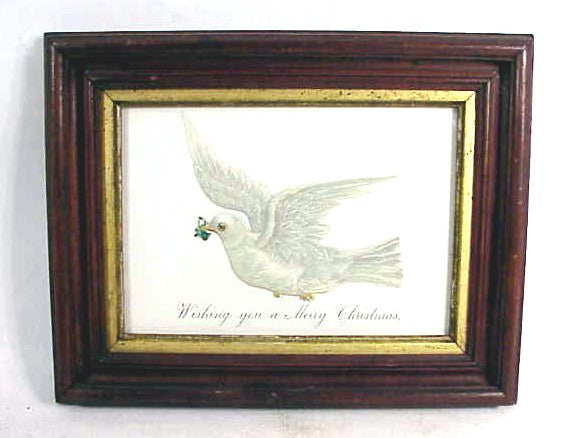 Antique Victorian print 'Merry Christmas