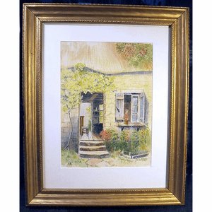 Antique watercolor by H. ANTHONY DYER