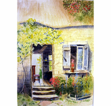 Antique watercolor by H. ANTHONY DYER
