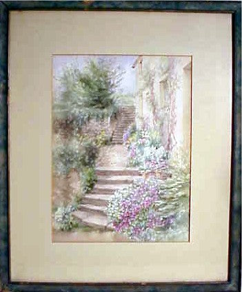 Antique watercolor by Nantucket artist J. B. Reid