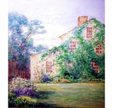 Antique watercolor of Nantucket by WN Bartholomew