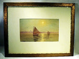 Antique watercolor of Nantucket Harbor by JDHunting