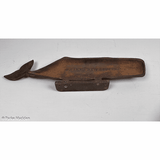 Antique Whale Doorstop - D. Baker, New Bedford