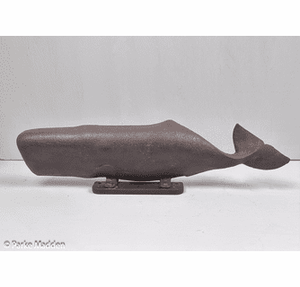 Antique Whale Doorstop - D. Baker, New Bedford