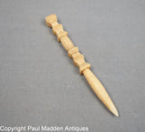 Antique Whalebone Scrimshaw Bodkin