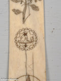 Antique Whalebone Scrimshaw Busk from Howland Family