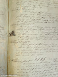 Antique Whaling Logbook - Bark Marcella of New Bedford 1844-1845