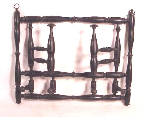 Antique wooden wall rack