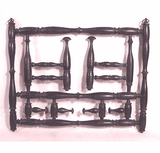 Antique wooden wall rack
