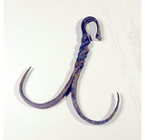 Antique wrought iron double hook