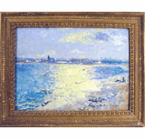 Beach scene by Gertrude Martin Tonsberg