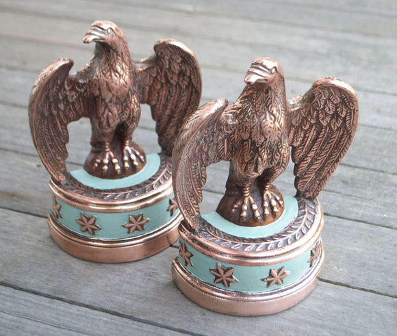 Bronze Clad Eagle Bookends by Marion Bronze