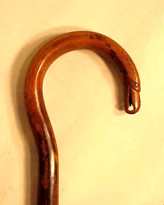 Carved wooden cane with American Eagle head