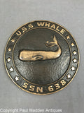 Cast Bronze USS Whale SSN 638 Medallion Plaque