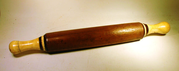 Choice antique American scrimshaw LARGE rolling pin