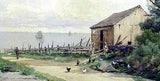 Choice antique Nantucket watercolor circa 1890.