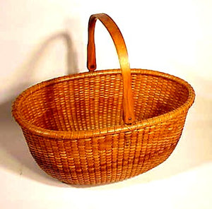 Choice antique oval Lightship basket by W.D. Appleton