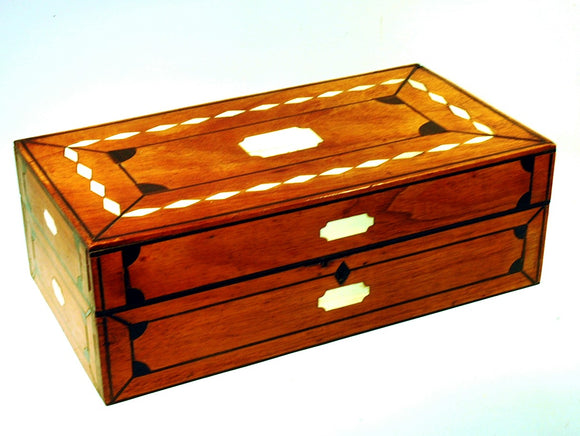 Choice antique scrimshaw dressing box